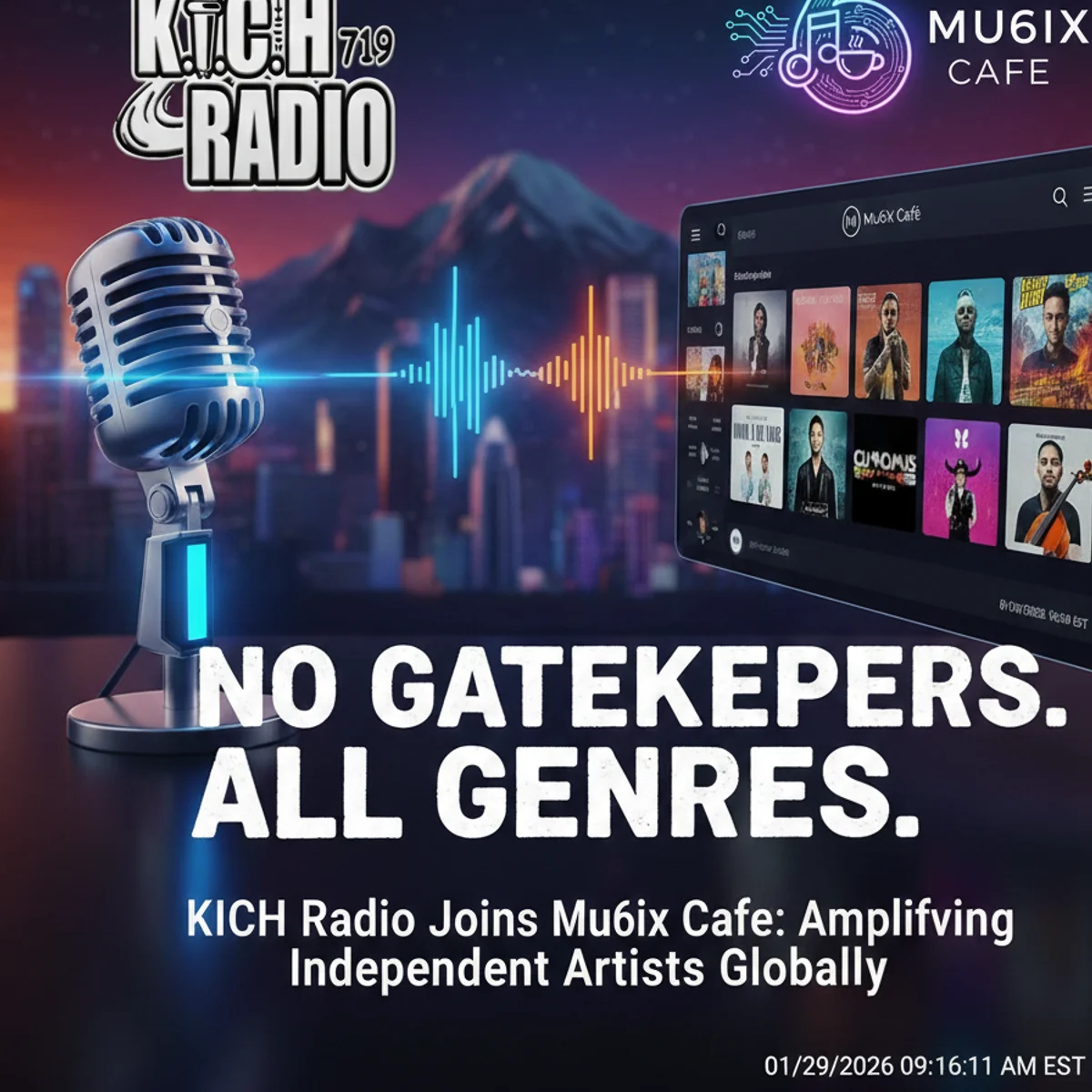 Stop Chasing FM: KICH Radio Joins Mu6ix Cafe to Give Independent Artists the Platform They Deserve
