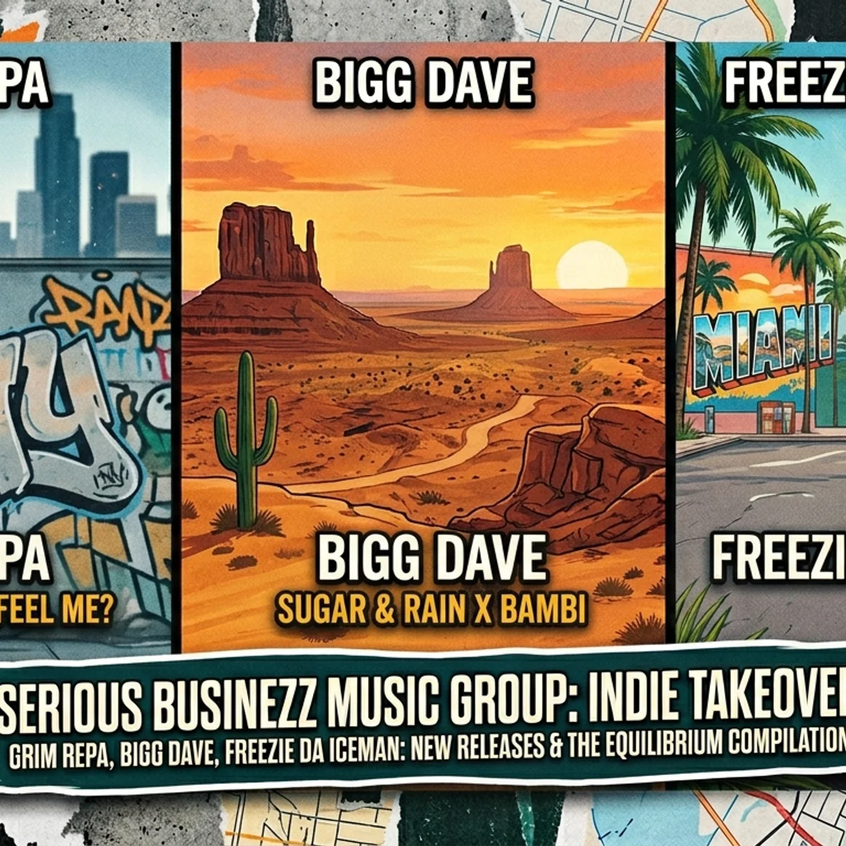 Serious Businezz Music Group Dominates the Independent Scene with New Releases from Grim Repa, Bigg Dave, and Freezie Da Iceman